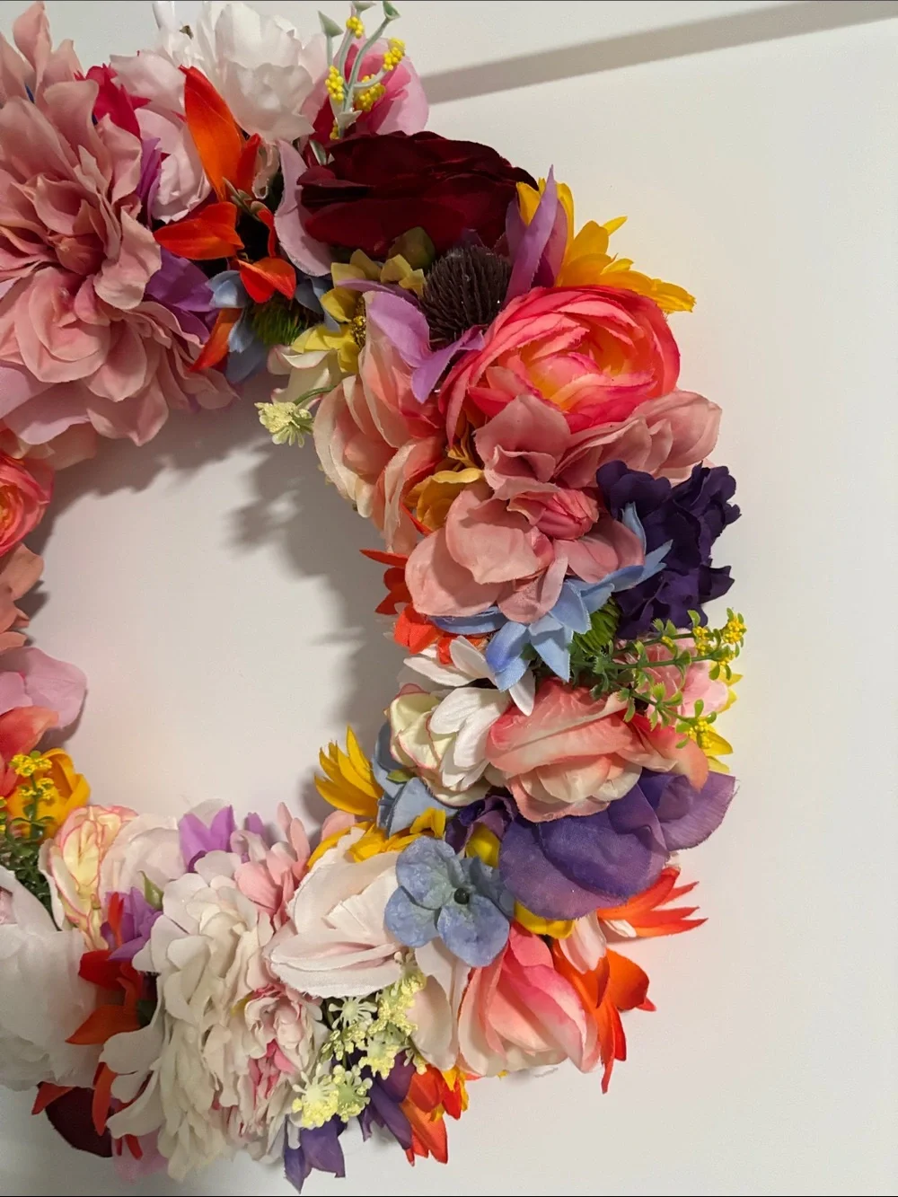 Hand Crafted Multi-Color Floral Wreath